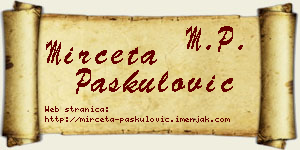 Mirčeta Paskulović vizit kartica